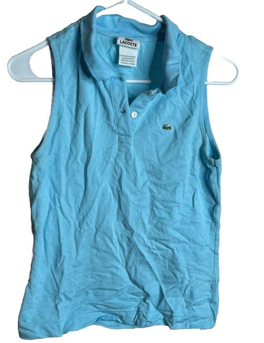 Lacoste Sleeveless Polo Tank Top Pique Cotton Size 44 XL