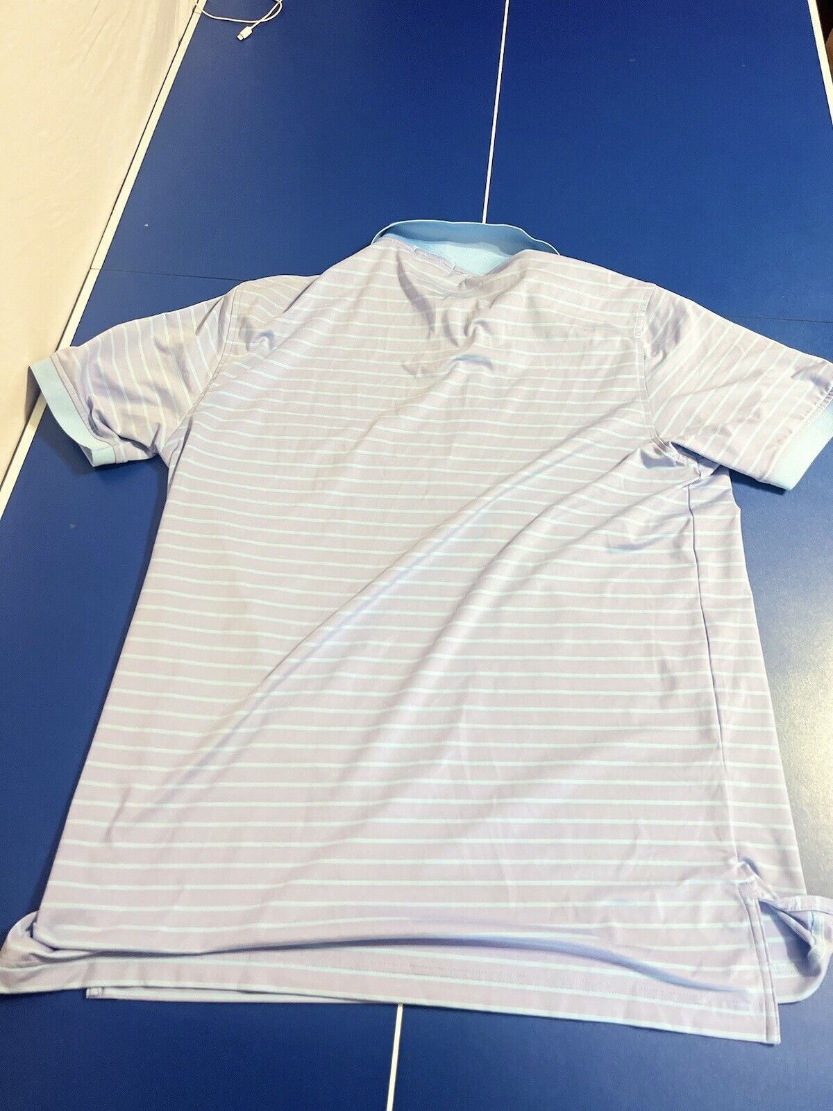 Peter Millar Summer Comfort Polo Shirt Mens M Striped Performance Golf High Qual