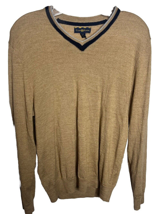 Club Room Sweater Mens Small V Neck Long Sleeve Pullover