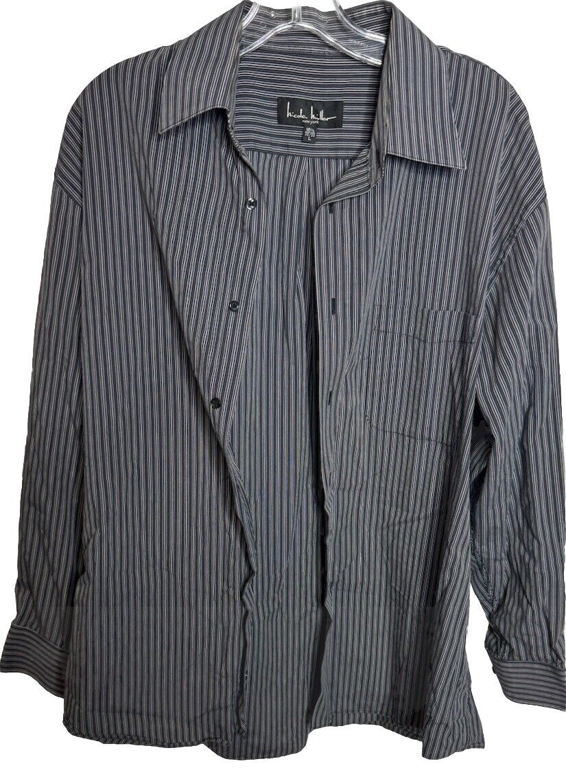 Nicole Hiller New York Men’s Shirt Button Up 16.5 32/33