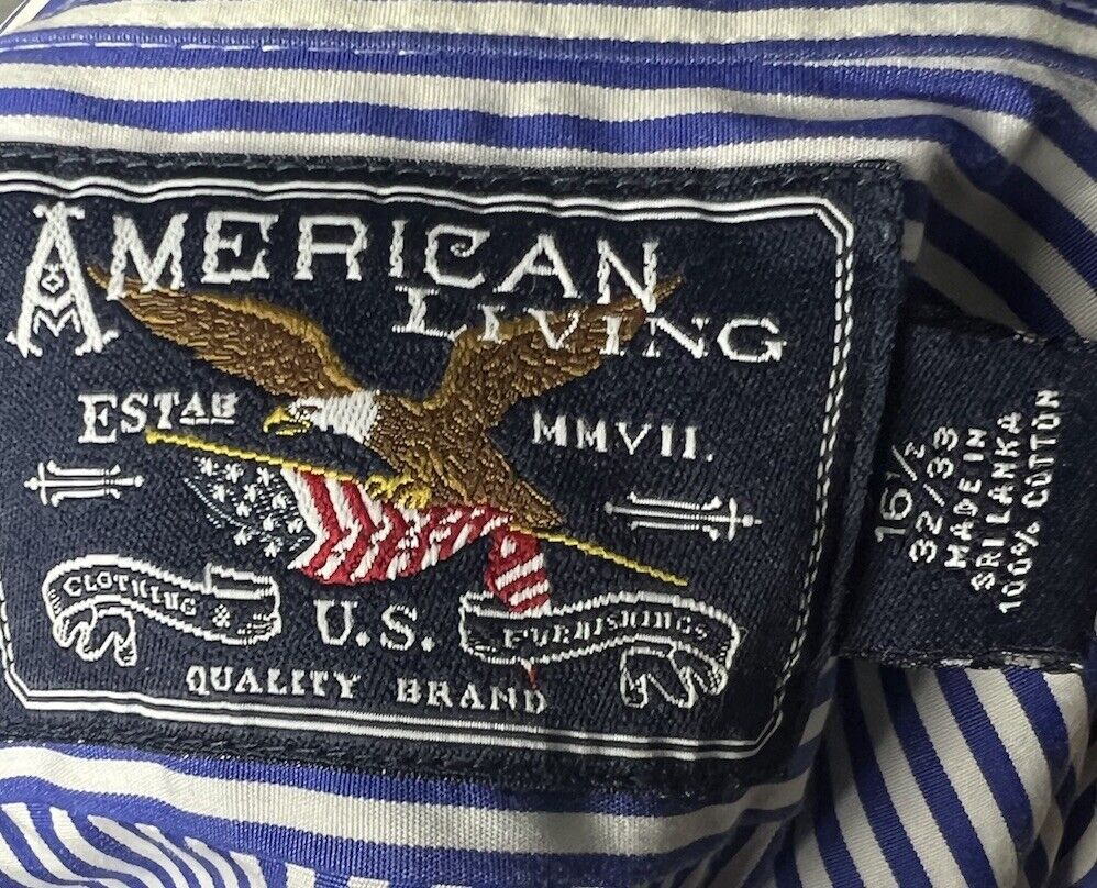 American Living Long Sleeve Shirt 16 1/2 32/33