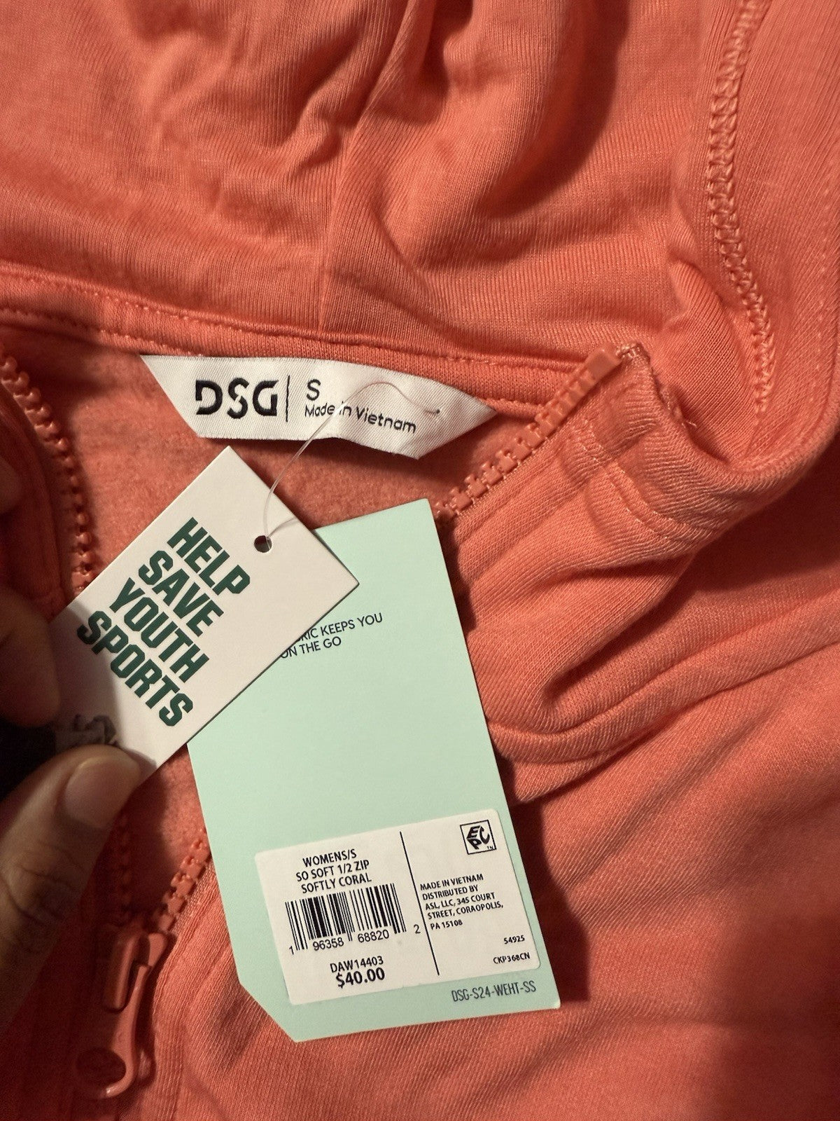 DSG Women 1/2 Zip Size S