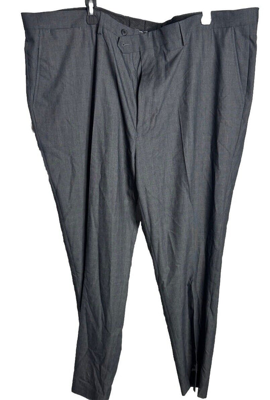Nautica Pants Mens 47W Light Grey Dress Slacks Trouser Flat Front Straight NEW