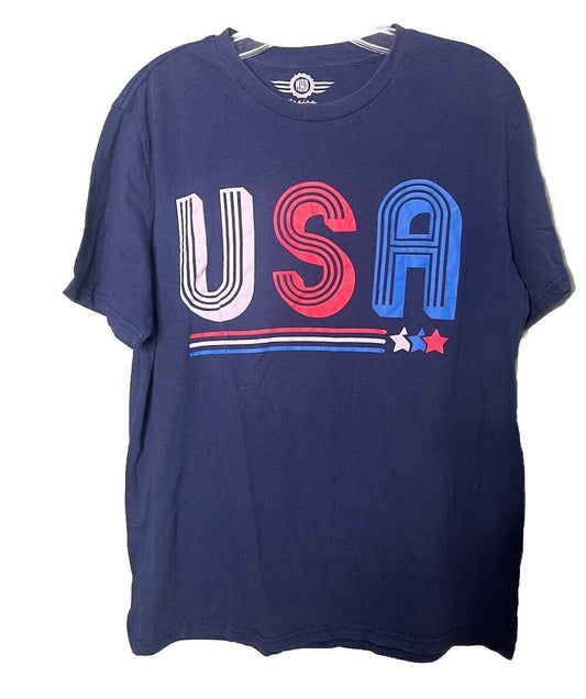 Men's USA Flag T Shirt American Patriotic Size Large