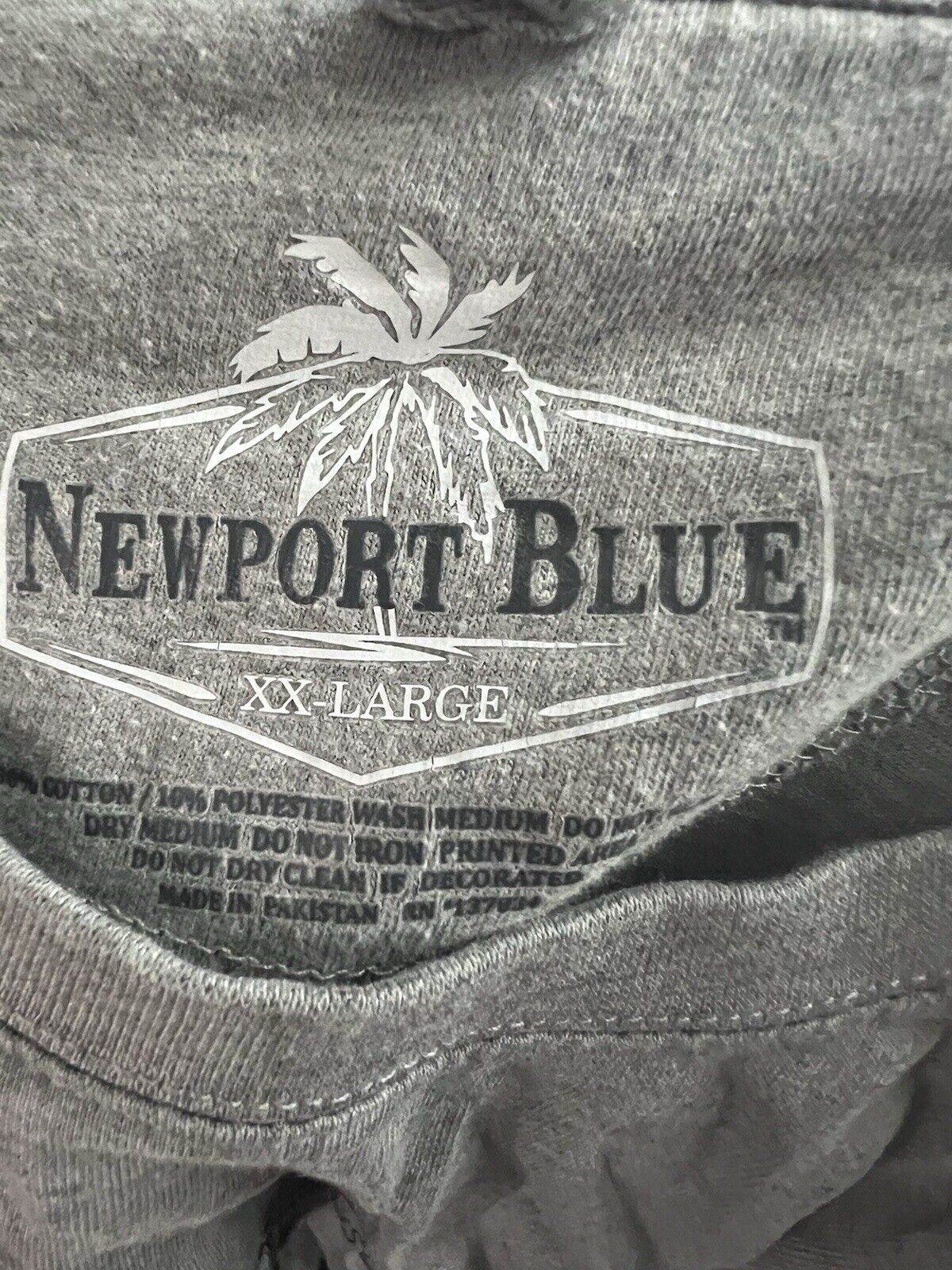 Newport Blue Fishing Lures Graphic Tee T Shirt Mens 2XL Gray Usual Suspects