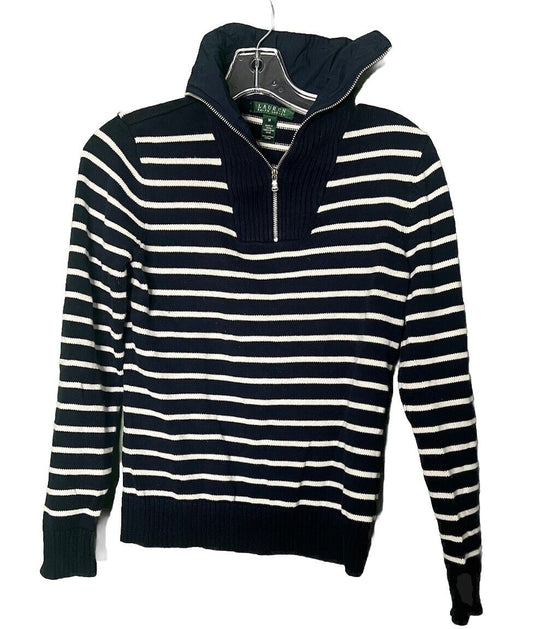 Lauren by RALPH LAUREN Men’s 1/4 Zip Striped Pullover Size Medium