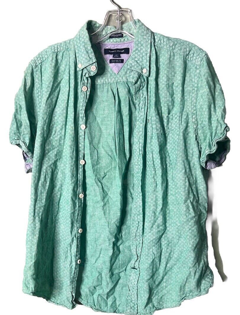 Tommy Hilfiger Men's Shirt S/P Custom Fit Long Sleeve Button Up