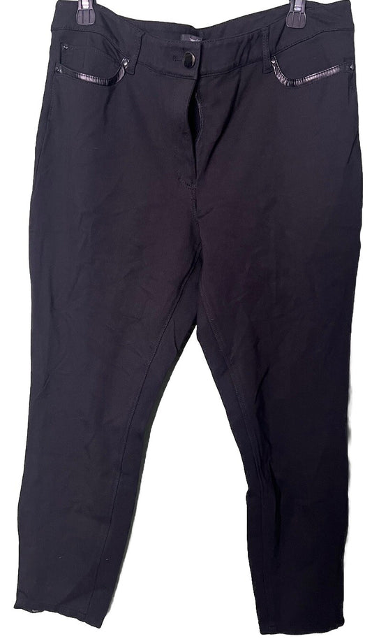 WHBM White House Black Market Pants Size 14R Black Skinny Leg