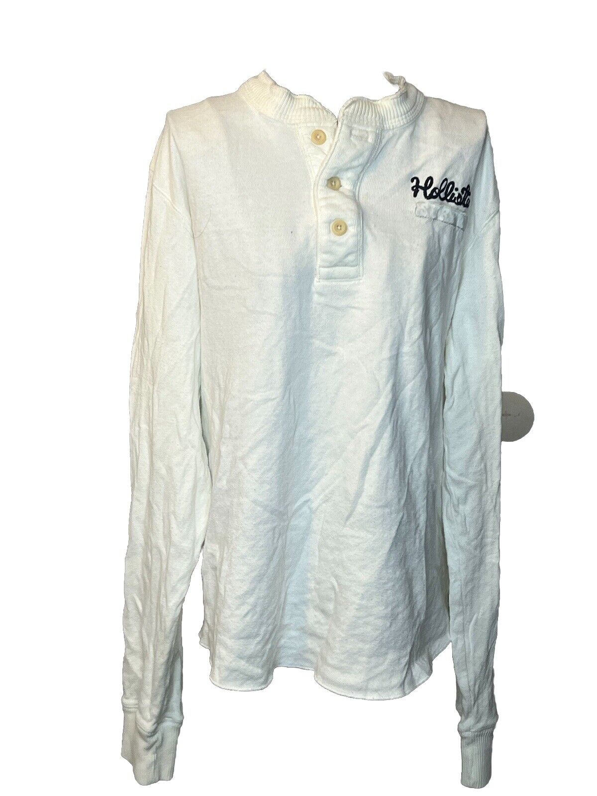HOLLISTER LONG SLEEVE White SHIRT Size Large