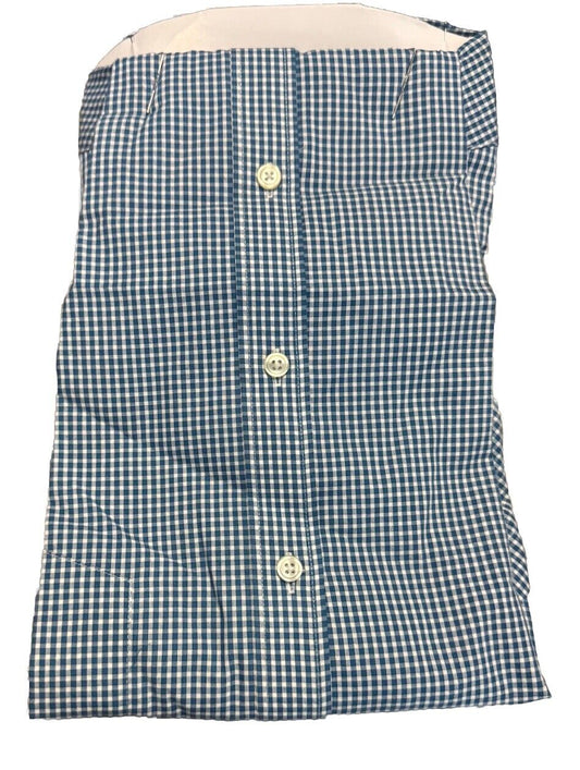 Van Heusen Dress Shirt Men's Size 18-18.5 Multicolor Long Sleeve Plaid Collared