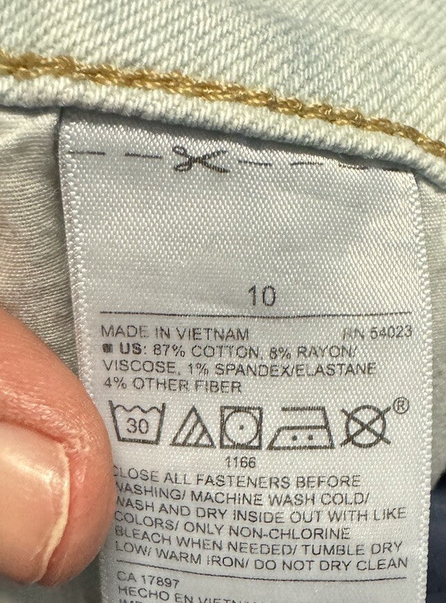 Old Navy Women's Size 10 Blue Super Skinny Medium Wash Cotton Blend Stretch Jean