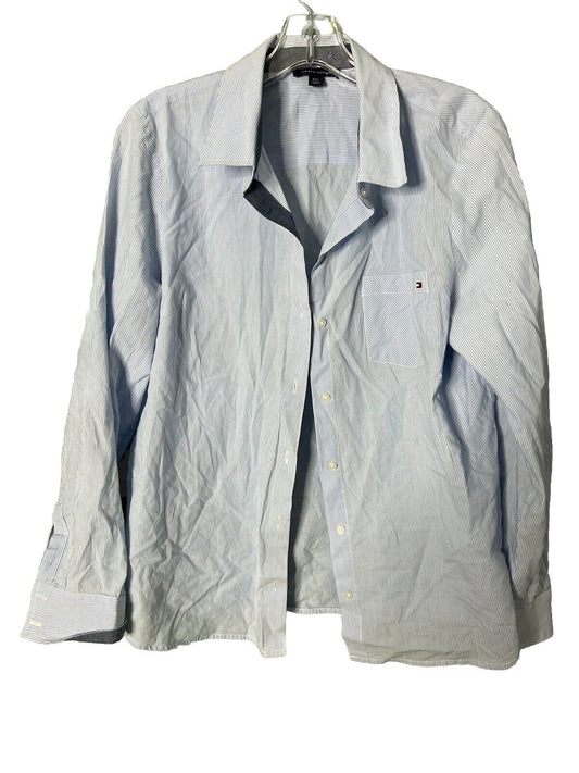 Tommy Hilfiger Shirt Mens Large Button Down Classic Fit Dress Shirt