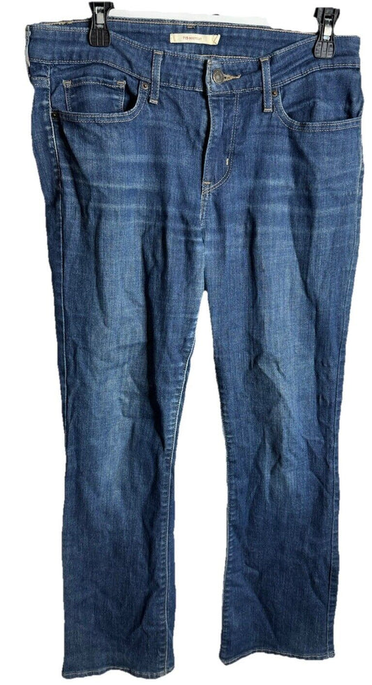 Levi's 715 Bootcut Blue Mid Rise Stretchy 5 Pocket Jeans 31x30