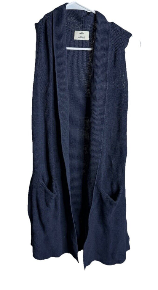 Aritzia Wilfred Dunkirk Sweater Vest Womens XXS Open Shawl Duster Cardigan