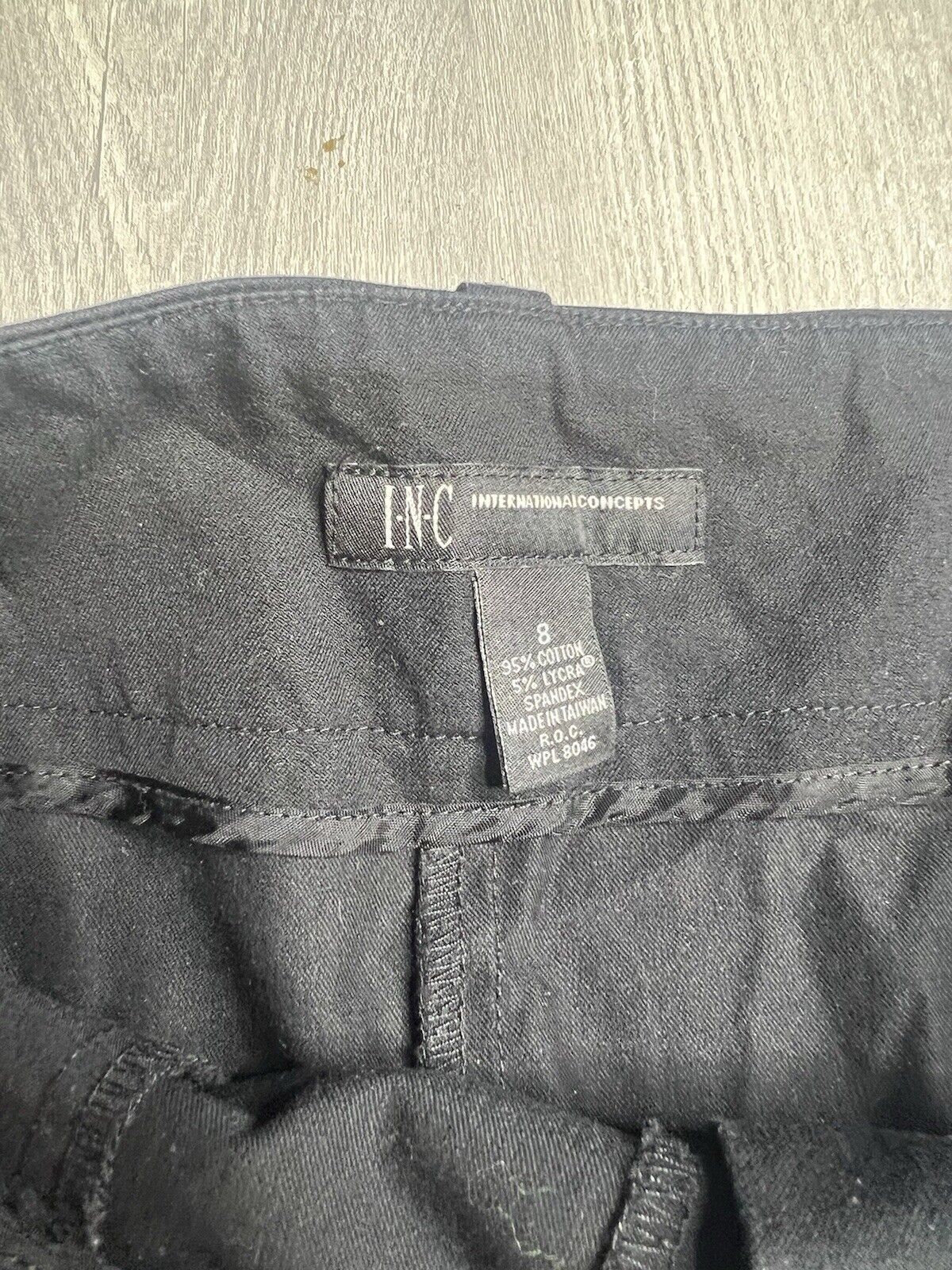 INC International Concepts Womens Straight Skirt Solid Black Above Knee 8