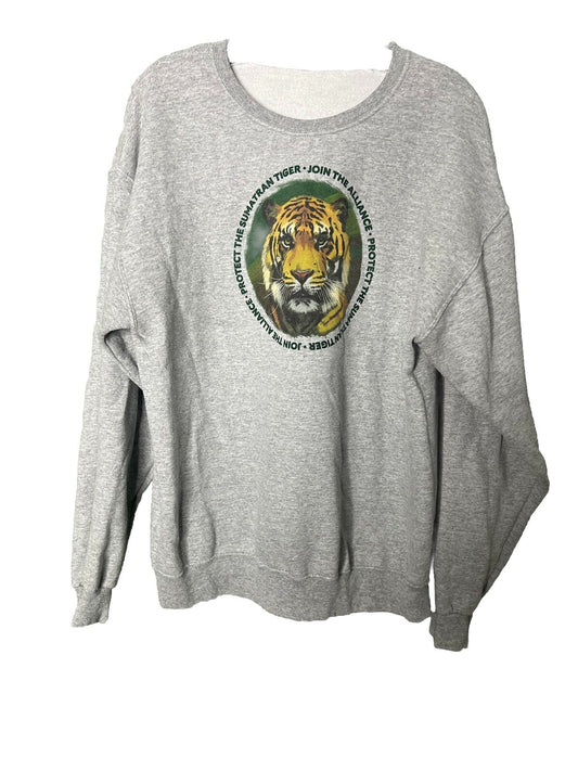 PROTECT THE SUMATRAN TIGER San Diego Zoo Wildlife Alliance Sweatshirt Size Large