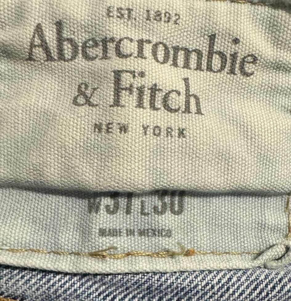 Abercrombie Fitch Button Fly Denim Jeans Men’s 31 x 30 Boot Fit Distressed