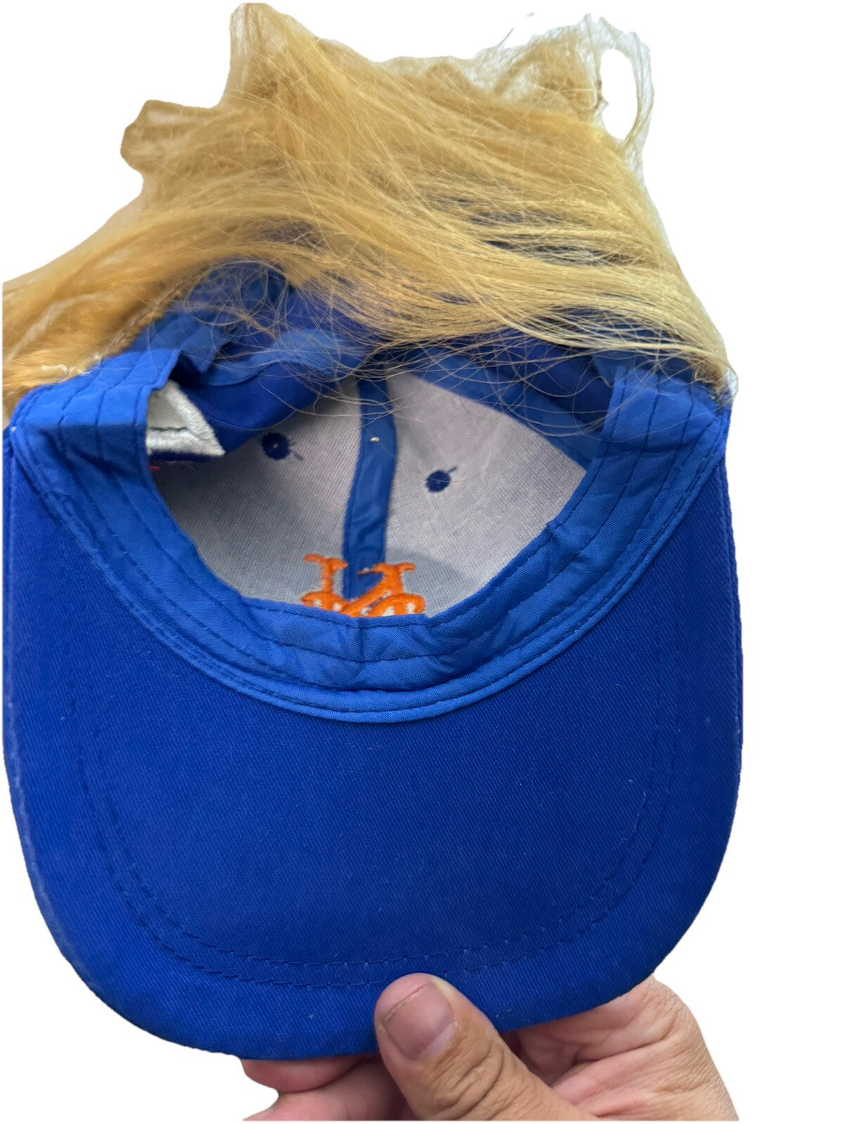 NY METS JACOB DEGROM CAP HAT HAIR WIG HALLOWEEN COSTUME CITI FIELD SGA BLONDE