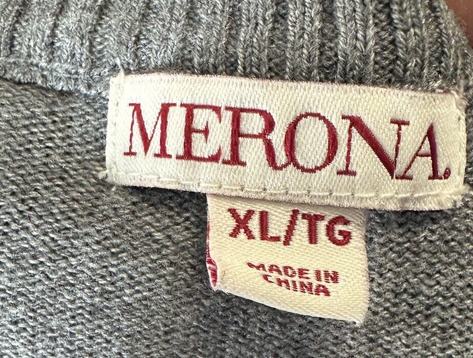 Merona Sweater Top Women's Size XL Maroon Light Weight Long Sleeve Cotton Blend