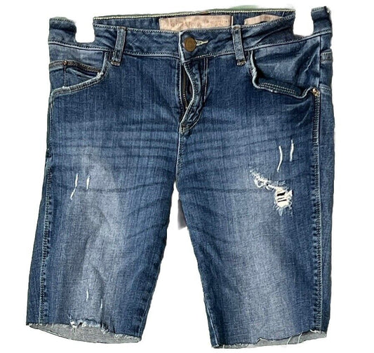 Guess Sienna Curvy Fit Cropped Denim Shorts Women’s Size 28 Casual