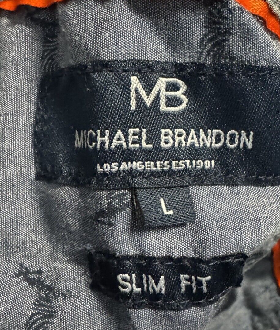 MB Michael Brandon Large Short Sleeve Button Up Shirt