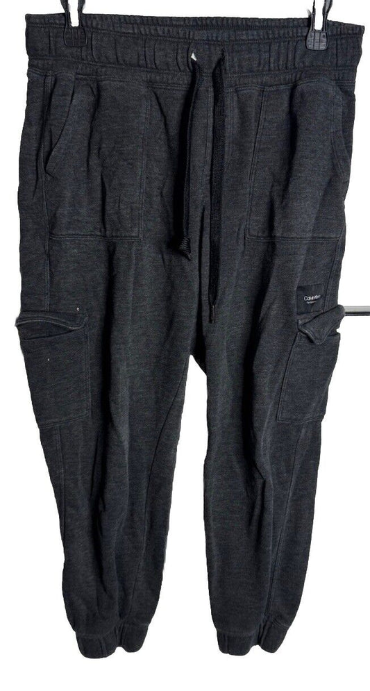 CALVIN KLEIN Heather Gray Tech Jersey Joggers Sweatpants NEW Size MEDIUM
