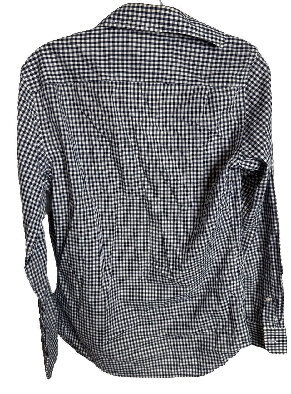 Club Monaco Mens Button Down Slim Fit Collared Long Sleeve Plaid XS