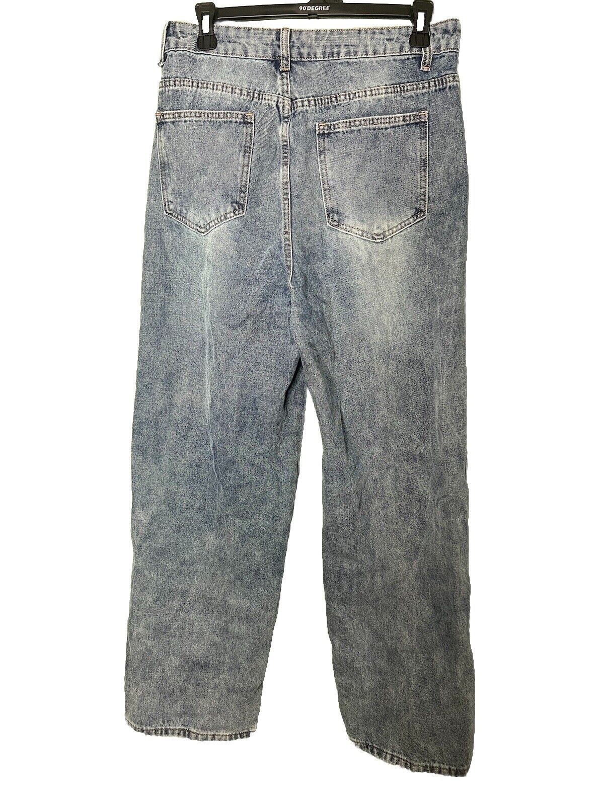 Dazy Women's Relaxed Straight Jeans Size XL Light Wash