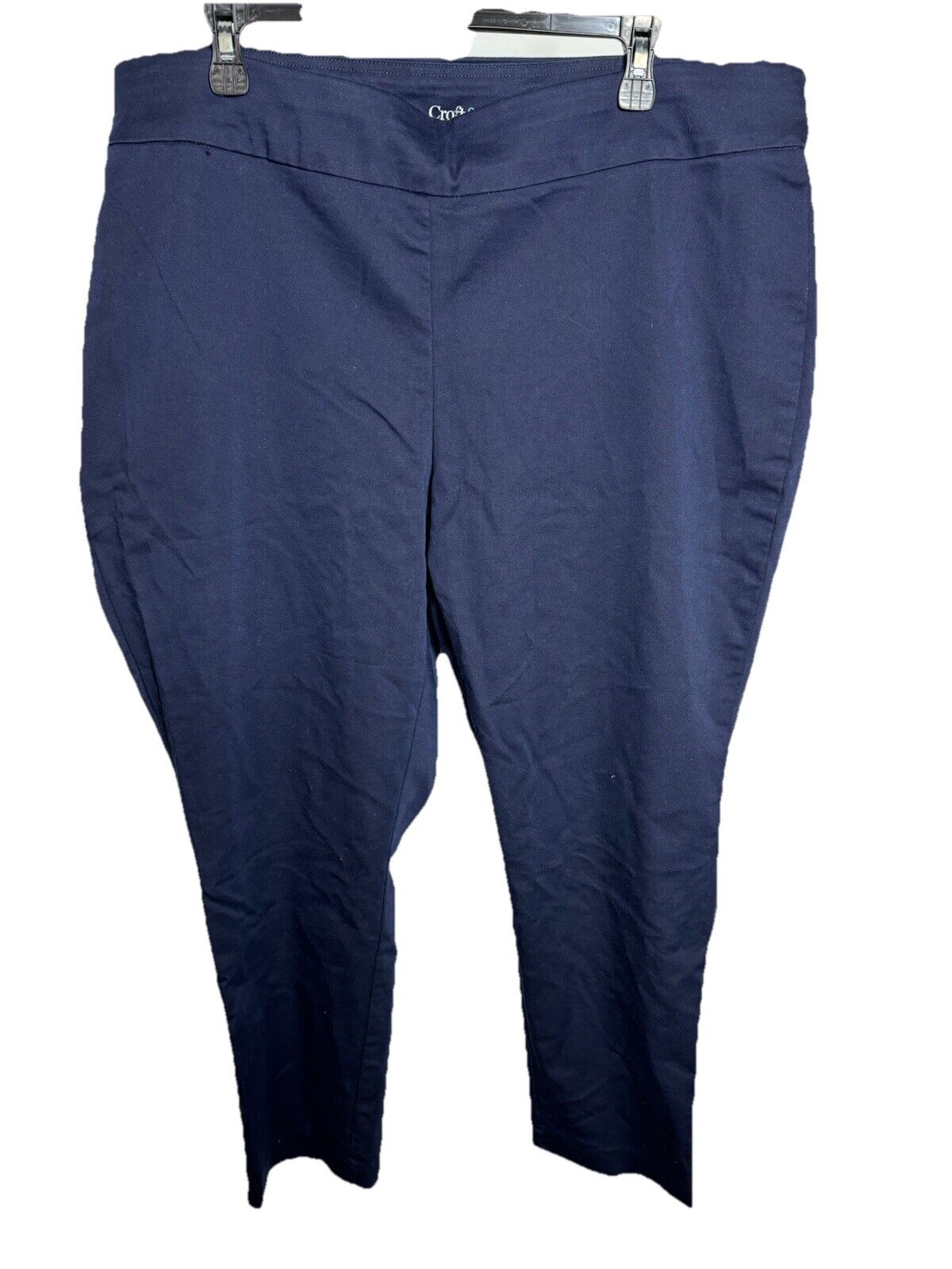 Croft Barrow Pants Womens 18W Regualr Blue Pull On Effortless Stretch Pants