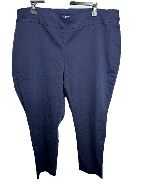 Croft Barrow Pants Womens 18W Regualr Blue Pull On Effortless Stretch Pants
