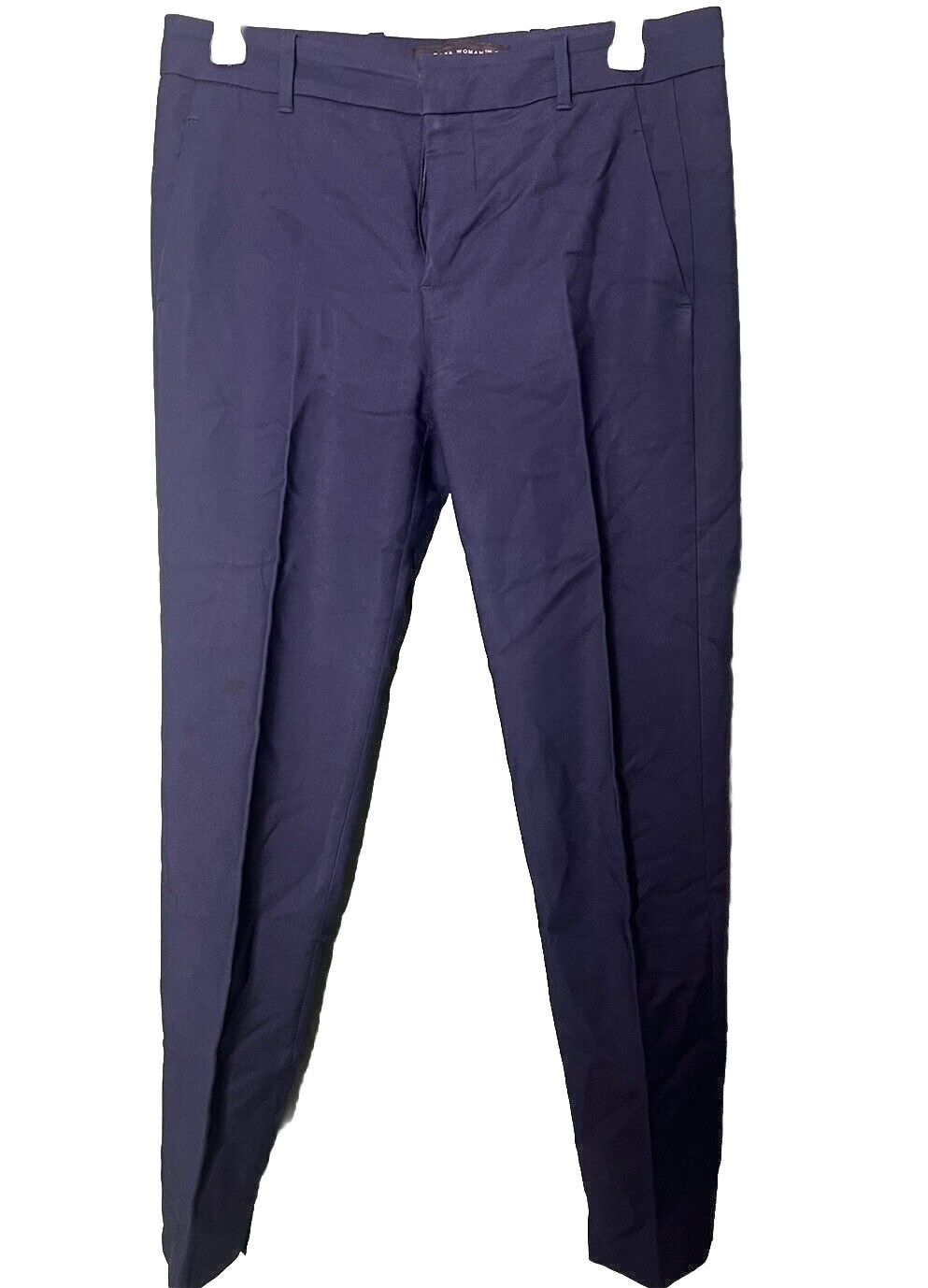 Zara Basic Women’s Straight Leg Trouser Pants Blue Size Small