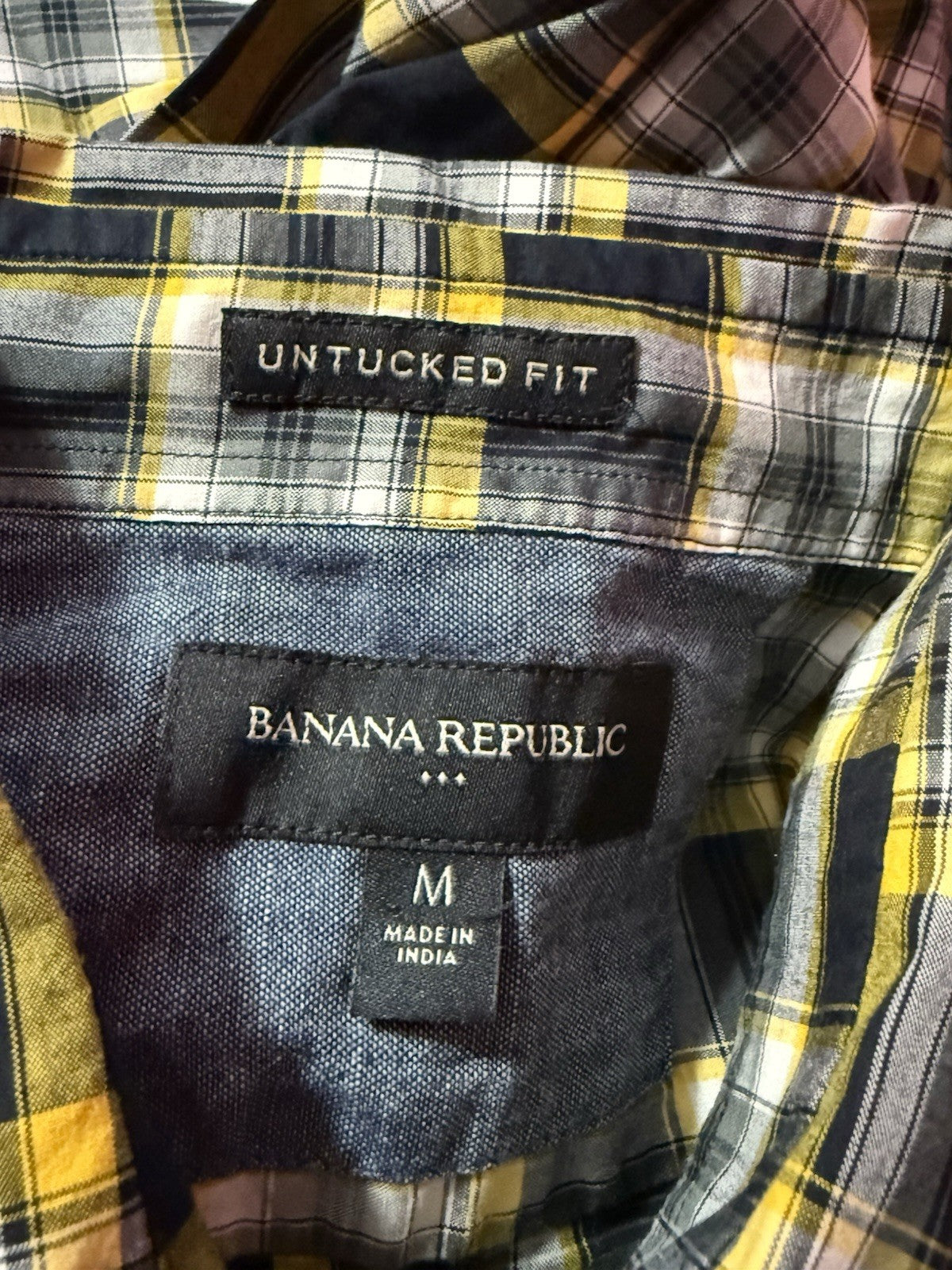 Banana Republic Untucked Fit Men Long Sleeve Shirt Size M