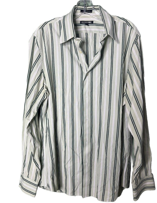 Express Shirt Mens Large 16-16.5 Modern Fit Long Sleeve Button Up