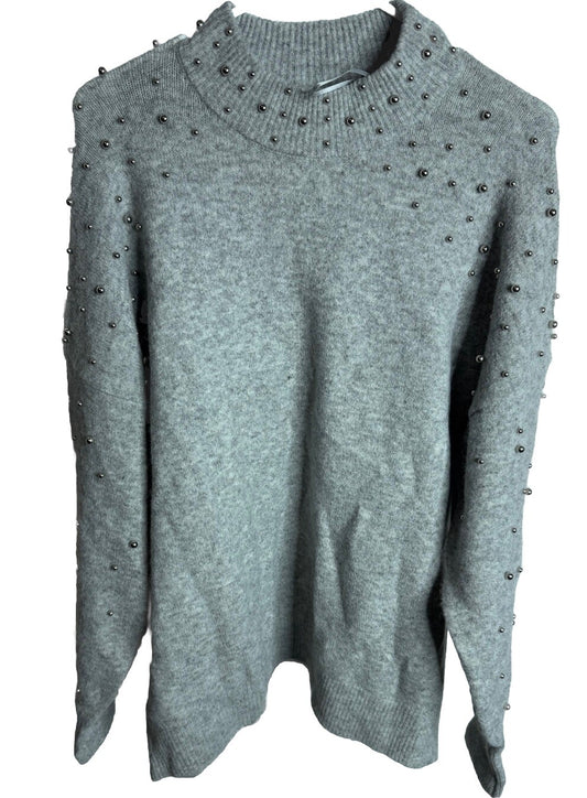 Primark Cares Knit Sweater Oatmeal Beige Womens Sz XL Loose Wool Blend