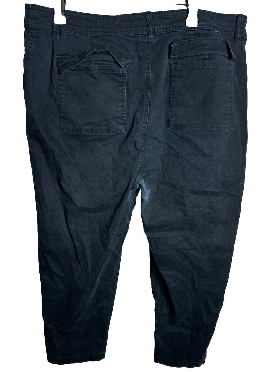 A New Day Womens  Cropped Pants High-Rise Pockets Stretch 18