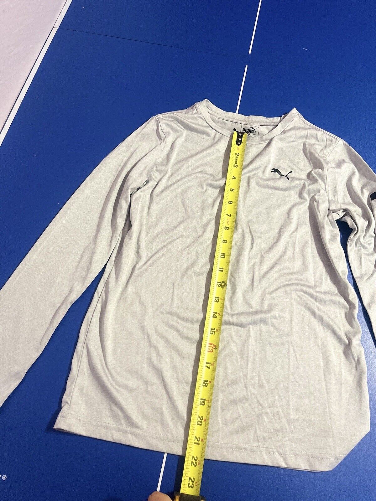 PUMA  White Boy Youth Large (14/16) Polyester Long Sleeve Shirt Stay Cool Summer