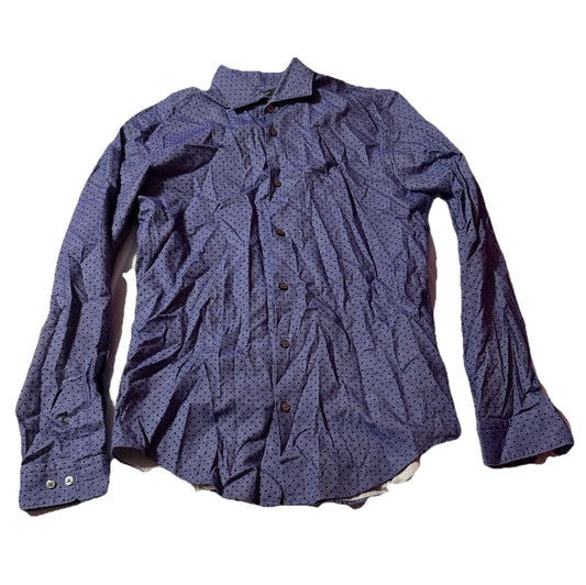 Boss Men Slim Fit Shirt Polka Dots Size M