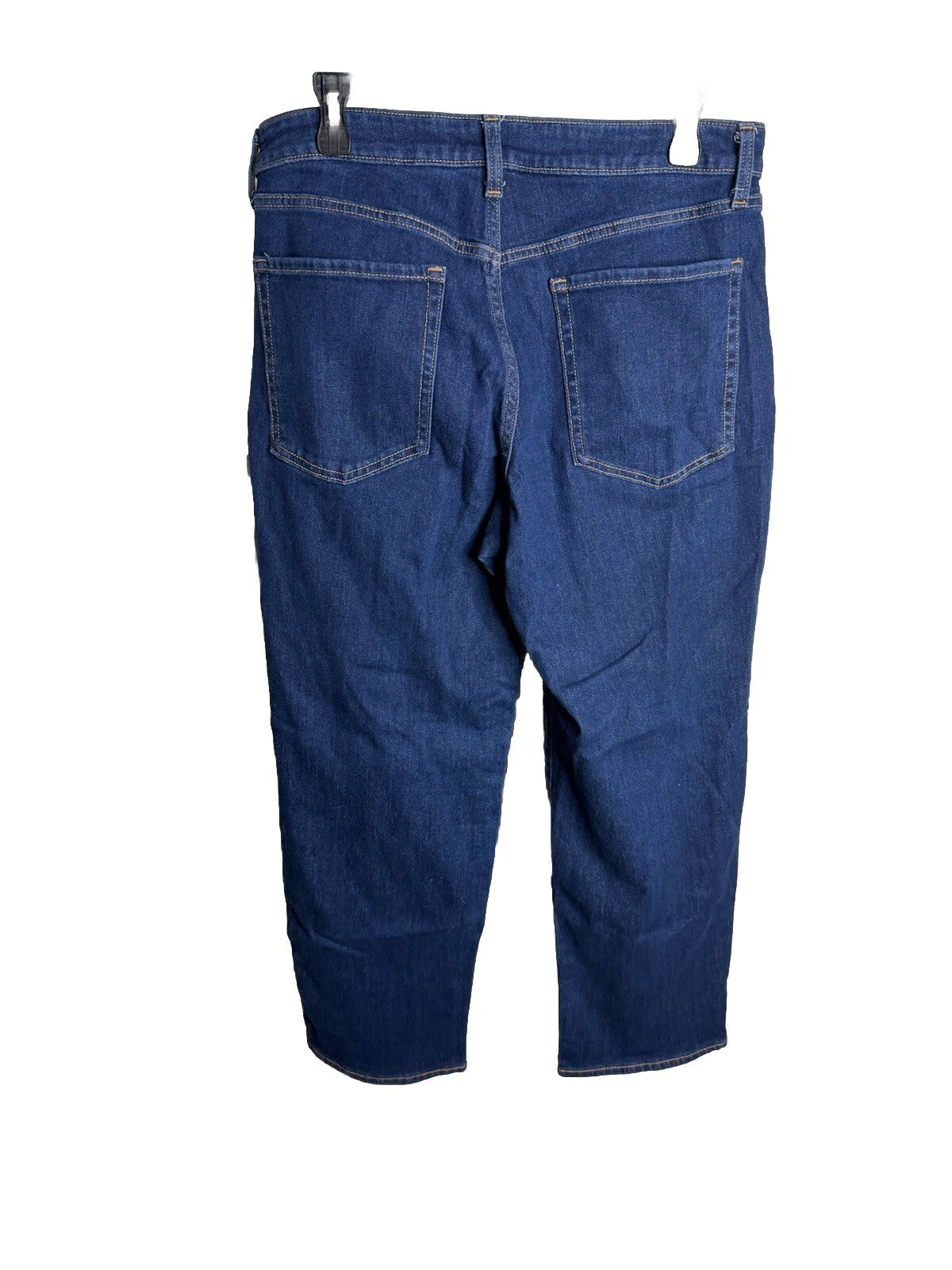 Old Navy Original Straight Denim Jeans Women's 12 Short Blue Mid Rise Dark Wash