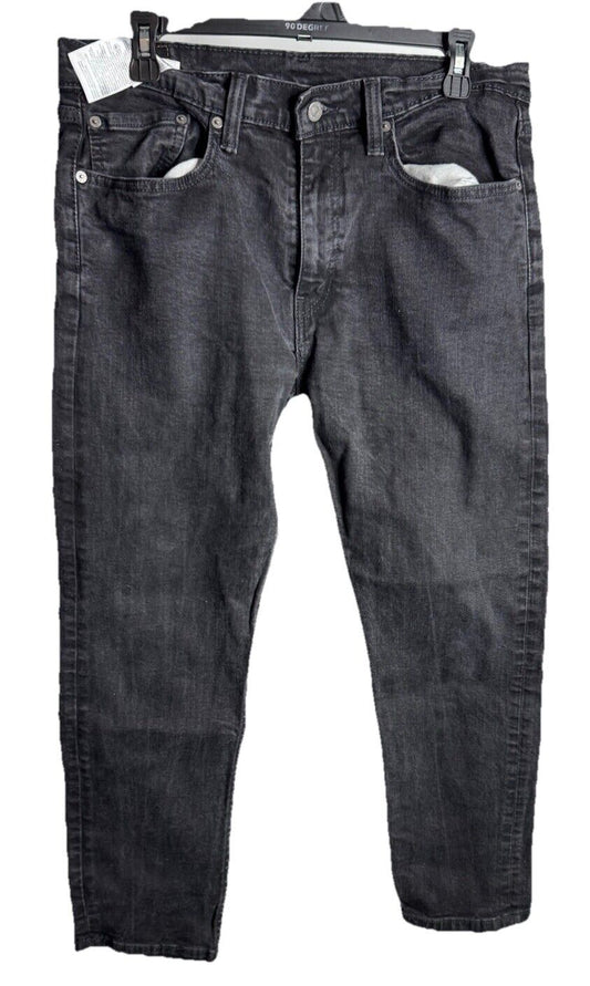 Levis Jeans Mens 34x30 Black 502 Straight Leg