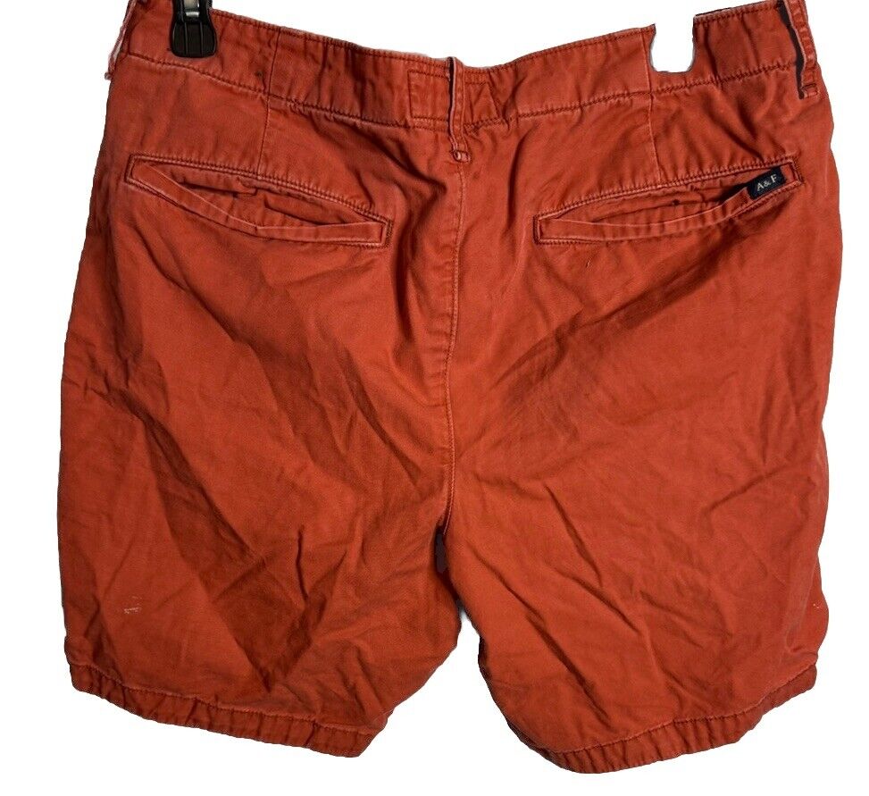 Abercrombie Fitch Shorts Men 33 Chino Flat Front Pocket Preppy Casual Basic