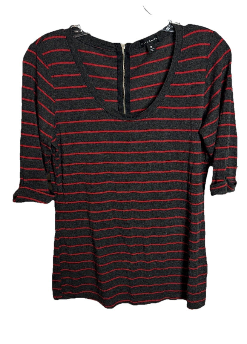Willi Smith Womens Size Medium 3/4 Sleeve Casual Top