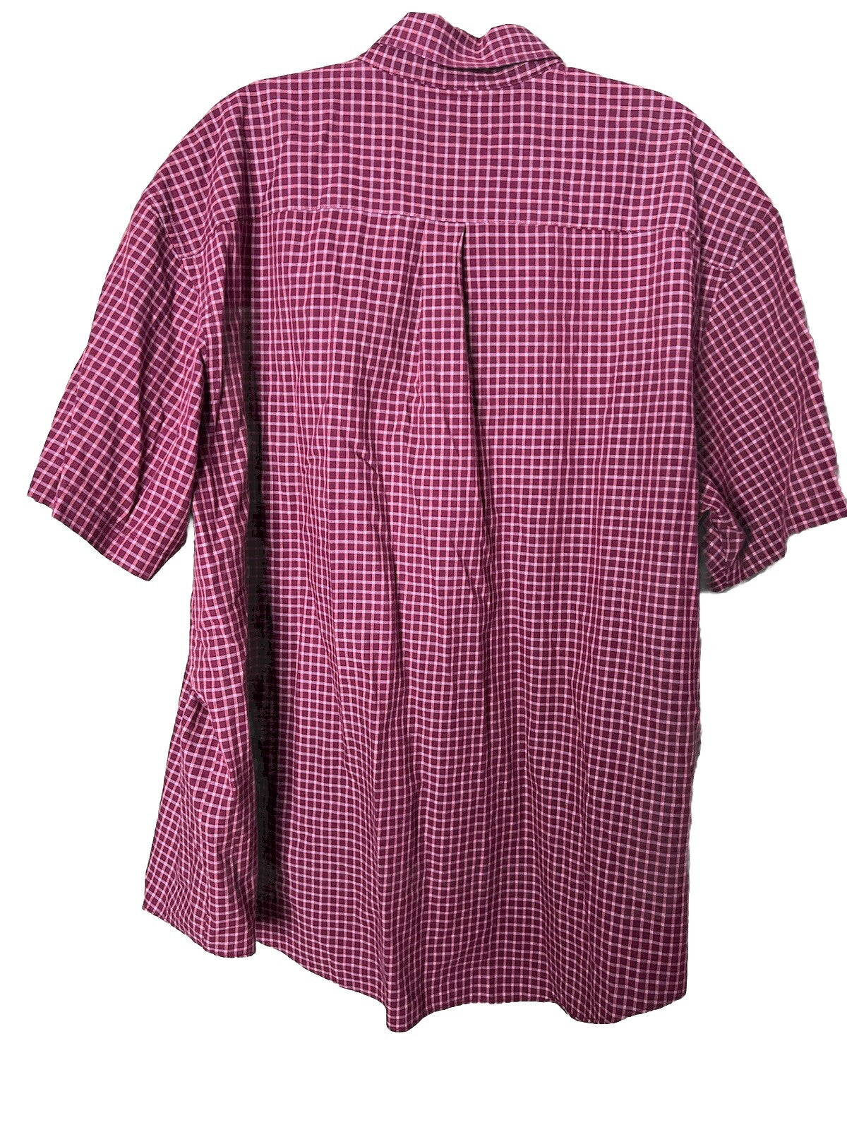 Van Heusen Shirt Mens 18-18.5 Button Up Short Sleeve Pocket Casual