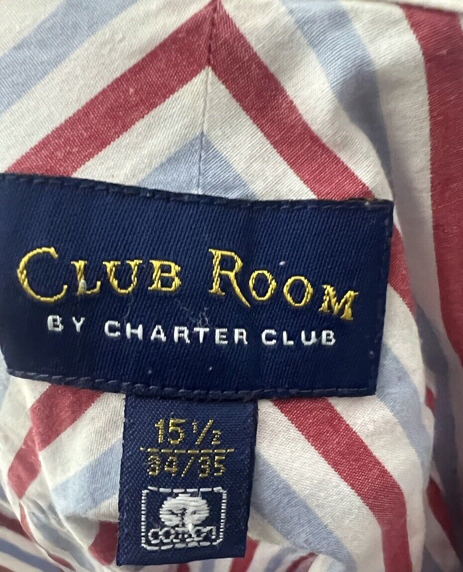Club Room Men's Button Down Dress Shirt 15.5 / 34 - 35