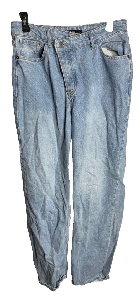Boohoo Jeans Womens Denim Skinny Ankle Zip Size 8 Stretch Medium Wash