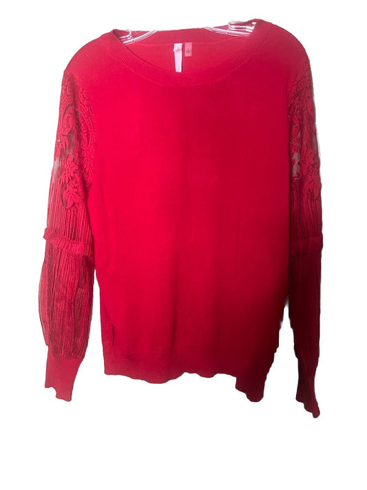 NY Collection Womens Long Sleeve Shirt Size Small