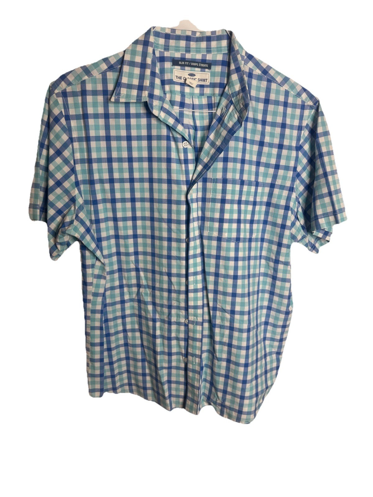Old Navy Men’s Slim Fit The Classic Button Down Shirt Short Sleeve  Sz Large