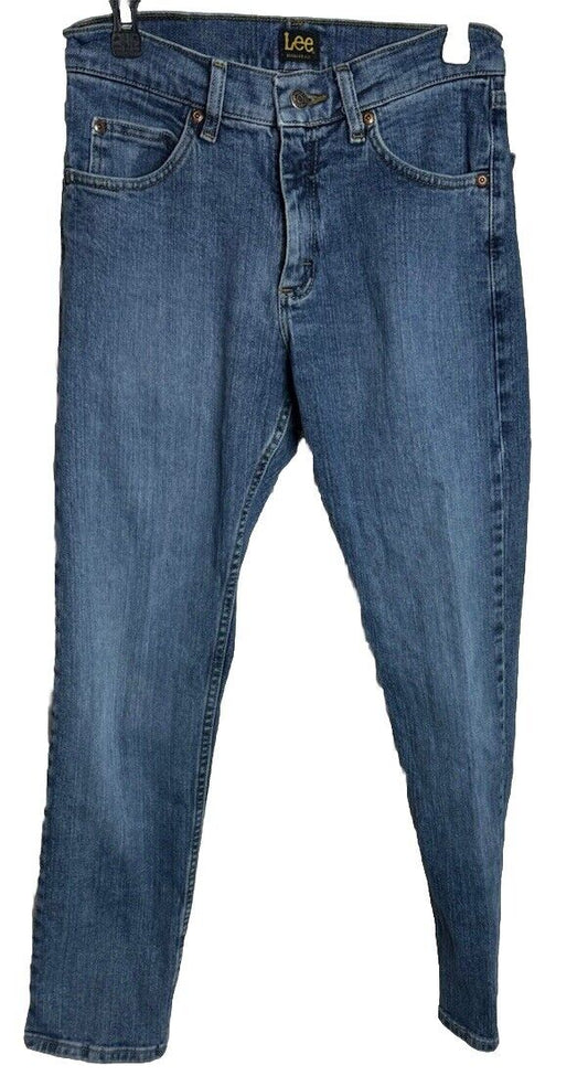 Lee Mens Jeans 29X30 Blue Relaxed Straight Leg Dark Denim