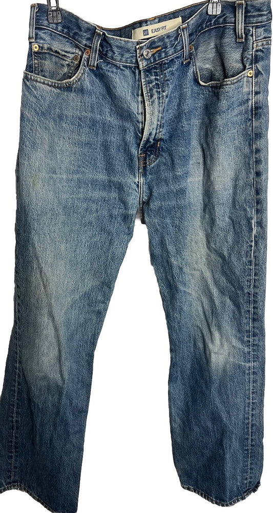 VTG Gap Easy Fit Jeans Men's 36x30 Stonewash Blue 100% Cotton Denim Y2K Dad