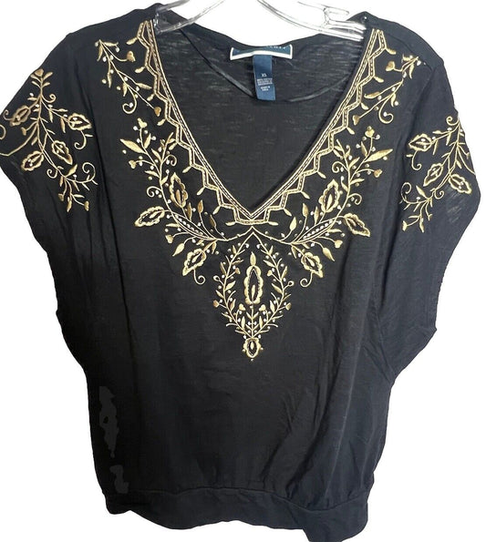 Karen Scott Womens Top, Size XS V- Neck,