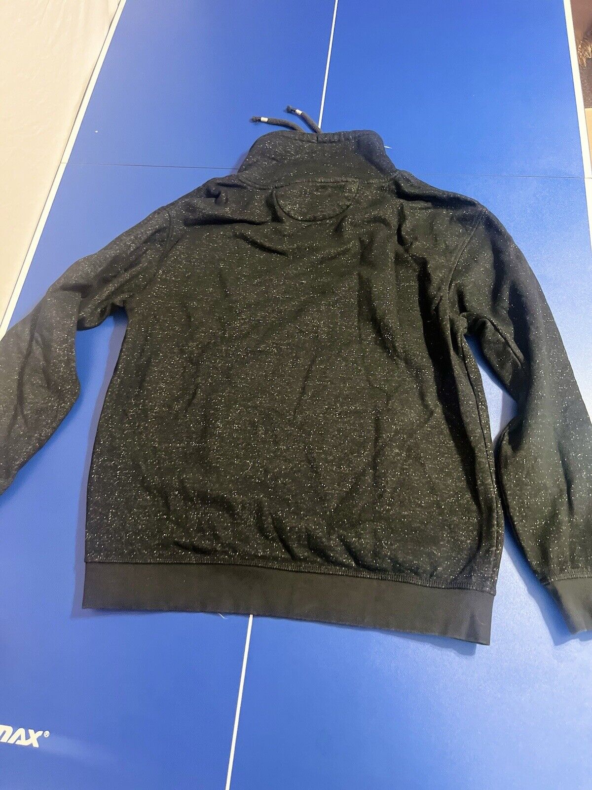 Zara Man Mens Large Black Long Sleeve Drawstring High Neck Sweater